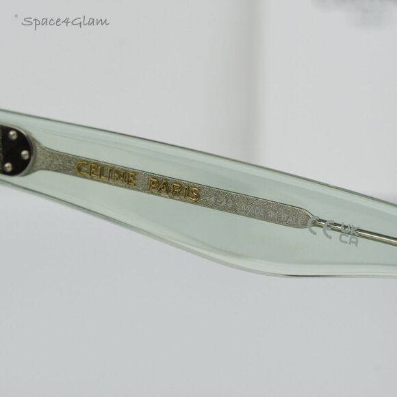 BRAND NEW Celine CL4055IN 93B Transparent Green Gradient Square Women Sunglasses - Picture 7 of 7